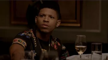 Versace black jewel print tee worn by Hakeem Lyon (Bryshere Y. Gray) in Empire Season 06 Episode 04