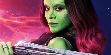 Peluca Gamora usada por Gamora Zoe Saldana en la película Guardianes de la Galaxia 