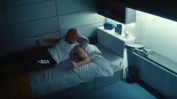 Débardeur blanc porté par Ray Garnison / injectés de sang (Vin Diesel) comme on le voit dans injectés de sang