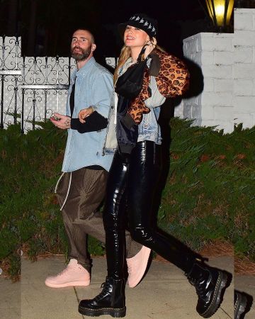 Kappa active 222 banda chapeau de seau porté par Behati Prinsloo Beverly Hills, le 19 octobre 2019
