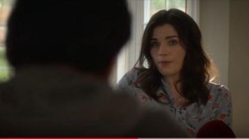Veronica beard blue floral blouse worn by (Aisling Bea) in Living With Yourself Season 01 Trailer 