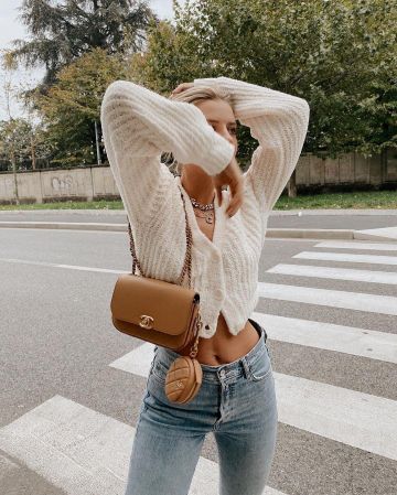 Pantalones de mango blue jeans de Verónica Ferraro en la cuenta de Instagram @veronicaferraro