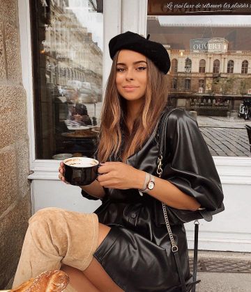 Boina de lana de fieltro usada por jodielapetitefrenchie en la cuenta de Instagram de @jodielapetitefrenchie