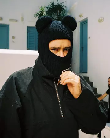 Mouse ski mask worn by Bad Bunny on the Instagram account @badbunnypr |  Spotern