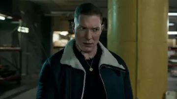 Fur lining zip jacket worn by Tommy Egan (Joseph Sikora) as seen in Power (S06E05)