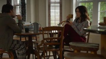 Veronica beard remi pussy bow floral print silk crepe de chine top worn by Kate Elliot (Aisling Bea) in Living with Yourself Season 1 Episode 6