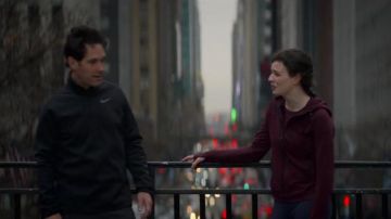 Nike pacer half zip sweat in black worn by Miles Elliot (Paul Rudd) in Living with Yourself Season 1 Episode 7