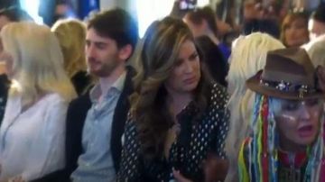 Bardot Black and Metallic Gold Dot Dress worn by Emily Simpson in The Real Housewives of Orange County Season 14 Episode 12