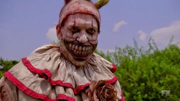 The costume worn by Twisty the clown John Carroll Lynch in the series American Horror Story 