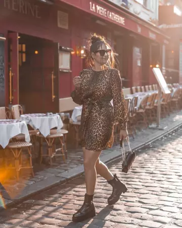 The leopard dress The Kooples Megan's account on the Instagram of @meganvlt