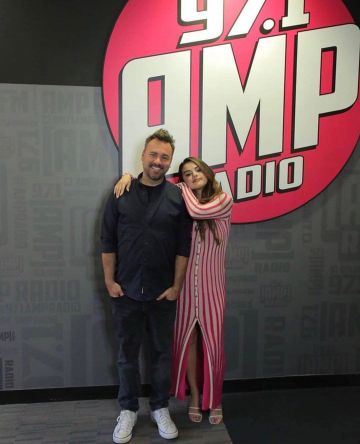 Jacquemus La Robe Jacques Striped Knit Maxi Dress worn by Selena Gomez Siriusxm Hollywood Studios October 23, 2019