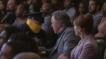 Grey Mottled Blazer jacket worn by Judd Crawford (Don Johnson) in Watchmen (S01E01)