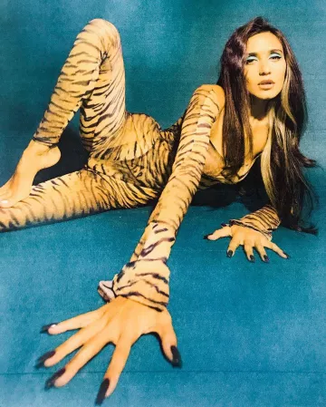 Ensemble imprimé tigre de Jesse Jo Stark sur le compte Instagram de @jessejostark