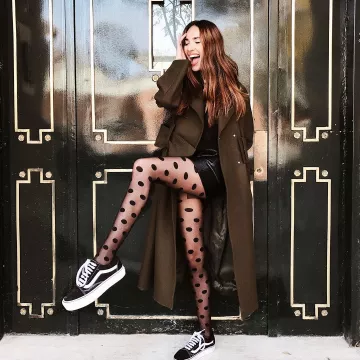 Plat­form shoes (black /white) of Ana Moya on the Instagram account @anamoyacalzado