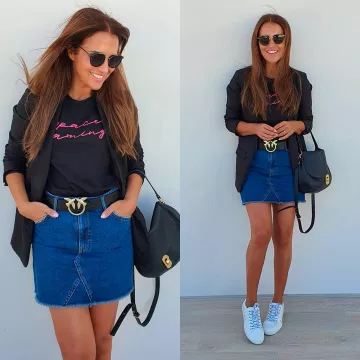 La jupe en jeans de Paula Echevarria sur son compte Instagram @pau_eche