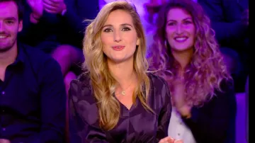 The dress V-neck heart print satin Blue Mary Portolano in Canal Rugby Club the 26.10.2019