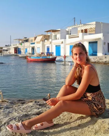 Sandalia eva arizona rosa de Valentina Ferragni en la cuenta de Instagram @valentinaferragni