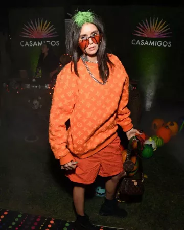 Louis Vuitton monogram jacquard crew neck worn by Nina Dobrev Casamigos’ Halloween Soiree October 25, 2019