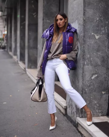 Puff gilet de Elisa Taviti sur l'Instagram account @elisataviti