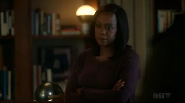 Rag & Bone Rouge Espace Colorant Haut porté par Annalise Keating (Viola Davis) dans la Façon de s'en tirer avec Assassiner Saison 6 Épisode 5