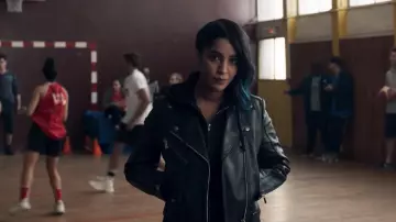The leather jacket biker worn by Callista (Leïla Bekhti) in How I became a super-hero