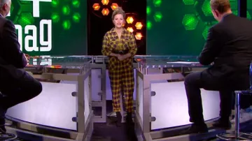 The combination pattern tartan cotton blend yellow FRNCH Pauline Sanzey in Golf+ The mag