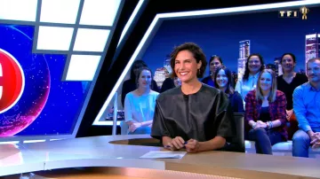 El top de cuero de Alessandra Sublet en C'est Canteloup