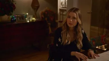 Jigsaw dark blue lace trim cami worn by Ainsley Howard (Rebecca Rittenhouse) in Four Weddings and a Funeral Season  01 Episode 02