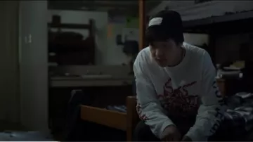 Converge snakes long sleeve white worn by (Jay Lee) in Looking for Alaska Season 01 Episode 07