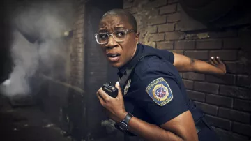 Cole Haan Crystal Clear Eyeglasses worn by Henrietta 'Hen' Wilson (Aisha Hinds) in 9-1-1 (S01)