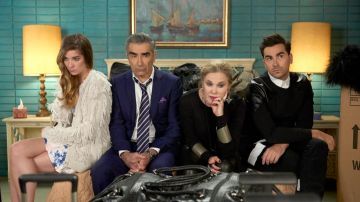 3.1 Phillip Lim Fringe white cardigan worn by Alexis Rose (Annie Murphy) as seen in Schitt's Creek (S01E13)