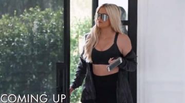 Adidas Black Stretch Sports Bra worn by Khloé Kardashian in Keeping Up with the Kardashians Season 17 Episode 7