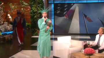 The deguisement of Emily Blunt in The Ellen DeGeneres Show