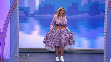 Alice + olivia Kylie Wide Leather Belt worn by Wendy Williams on The Wendy Williams Show October 29, 2019