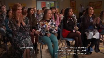 Bcbgmaxazria Flo­ral Wrap Dress worn by Chelsea Grayson (Anneliese van der Pol) in Raven's Home Season 03 Episode 12