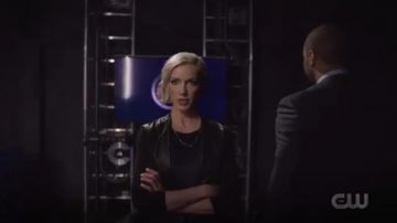 Iro Ashville Jack­et worn by Laurel Lance (Katie Cassidy) in Arrow Season 08 Episode 01