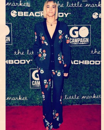 Sonia Rykiel Floral Print Flared Trousers worn by Sofia Boutella on the Instagram account @sofisia7