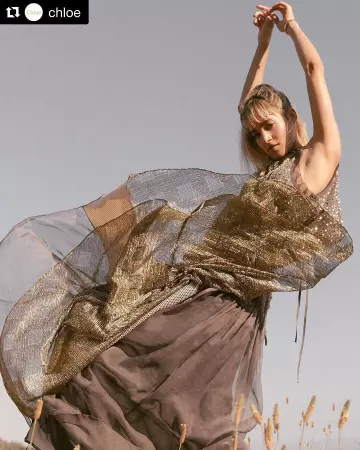 Chloe embellished dress worn by Sofia Boutella on the Instagram account @sofisia7