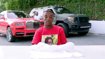 Goyard Bag Brown worn by Lil Uzi Vert in the  video 10 Things Lil Uzi  Vert Can't Live Without, GQ