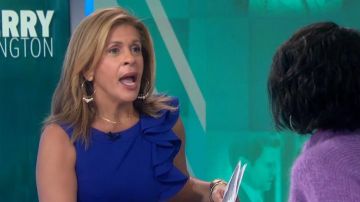 Calvin Klein Blue Ruffle Shoulder Dress worn by Hoda Kotb on Today October 30, 2019
