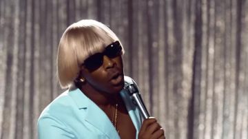 Square Black Sunglasses worn by Tyler, The Creator in his EARFQUAKE music video