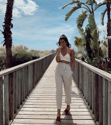 Los pantalones de Marta Riumbau en la cuenta de Instagram de @riumbaumarta
