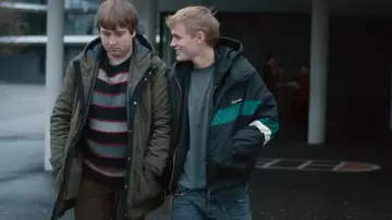 The jacket of Tristan Broch (Ludwig Simon) in Us, The Wave (S01E01)