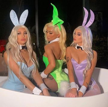 Le déguisement de lapin bleu de Sydney Lynn sur le compte Instagram de @sydneylcarlson