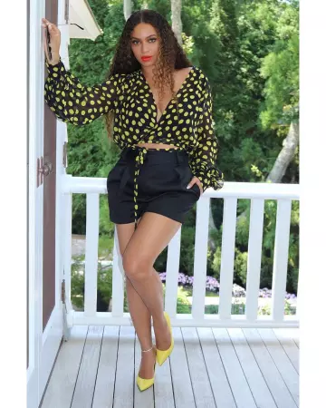 Top à pois de Beyoncé sur le compte Instagram de @beyonce