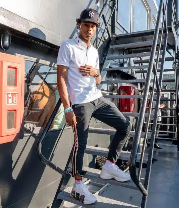 Gucci Black Baseball cap with NY Yankees™ patch of Joey Bada$$ on the Instagram account @lilbaby_1