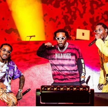 Héron preston T-shirt Oversize Ls Crâne de Quavo sur l'Instagram account @quavohuncho