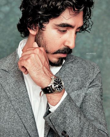 IWC Classic Big Pilot Mens Watch worn by Dev Patel on the Instagram account @devpatelit