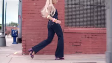 The combination of jean worn by Ariana Grande in the video Faith of Stevie Wonder