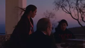 Le sweat à capuche noir Gucci rouge de Moha La Squale dans Moha La Squale - Santa Monica